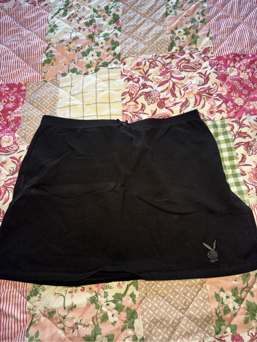 PLAYBOY Black Mini Skirt with Bunny Logo